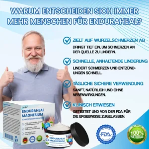 Timilk® EnduraHeal Magnesium Schmerz­Linderungs­creme (Behandelt Arthritis, Neuropathie, Rheuma, Sportverletzungen und mehr)