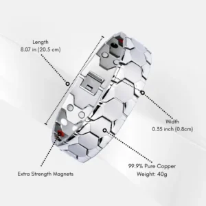 Timilk® MagnaCalm Copper Magnet Wellness Bracelet – For Men