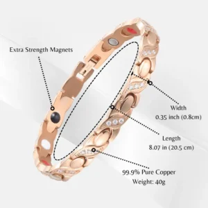 Timilk® MagnaCalm Copper Magnet Wellness Bracelet for Women