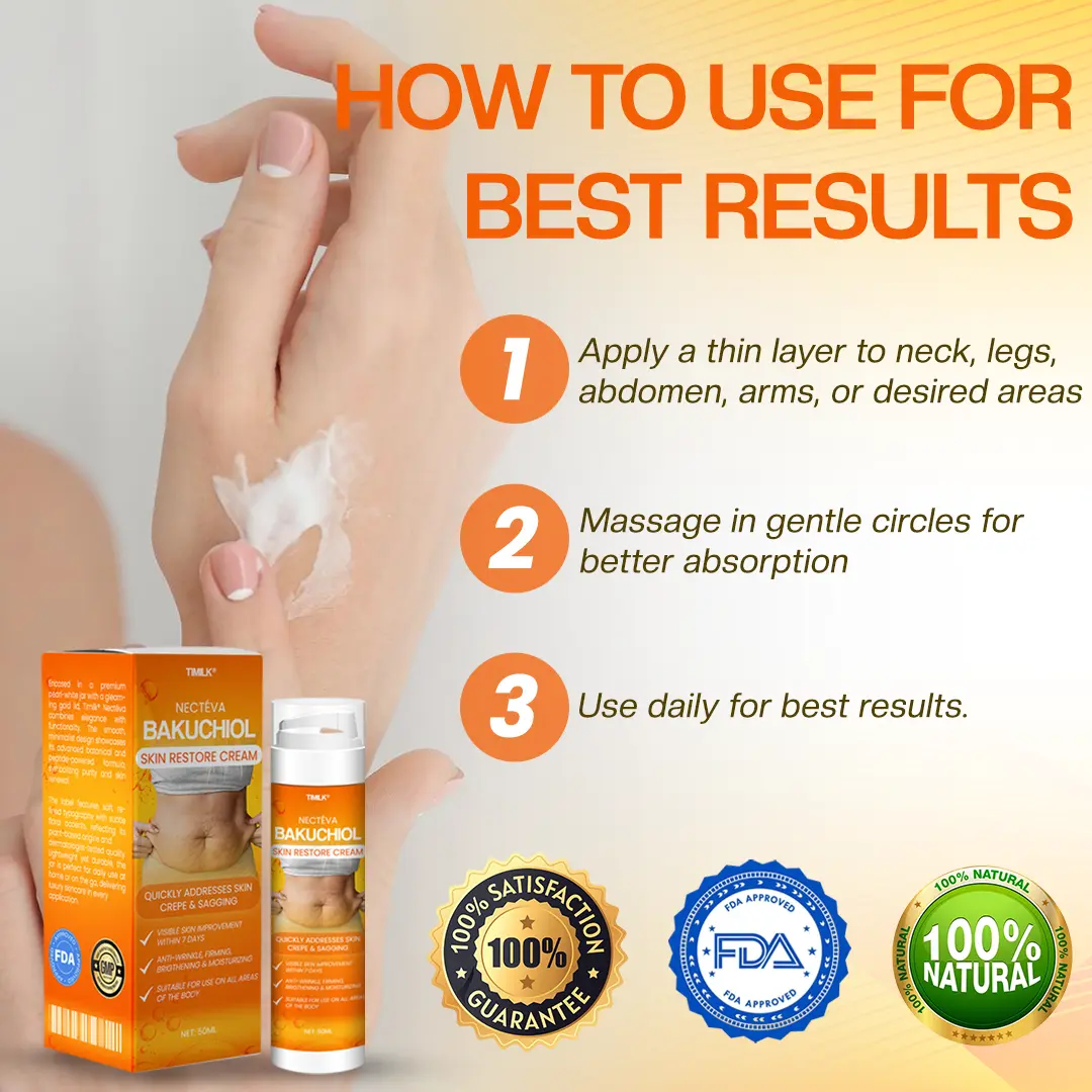 Timilk® Nectéva Bakuchiol Skin Restore Cream - (Anti-aging, Hydrating, Skin Firming & Lifting)