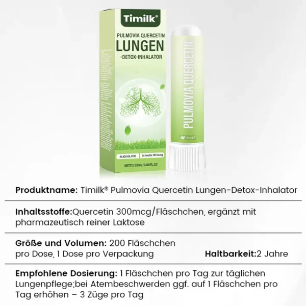 Timilk® Pulmovia Quercetin Lungenentgiftungs-Inhalator